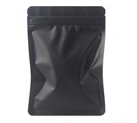 Cali Packs Lot de 100 sacs d'emballage en Mylar refermables avec fermeture à glissière pour nourriture, bijoux, appareils électroniques (noir, 7 x 10 cm)