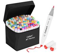 Caliart Lot de 121 marqueurs à double pointe pour enfants, adolescents, tout-petits, marqueurs permanents à base d'alcool pour adultes, œufs de livres, décorations, cadeau