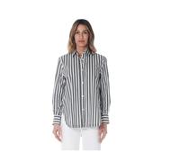 Caliban - Camicia in cotone a fantasia rigata - Femme - Blouses et Chemises - Multicolore - Taille: 40 FR