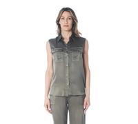 Caliban - Camicia senza maniche - Femme - Blouses et Chemises - Vert - Taille: 44 FR