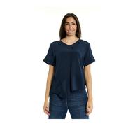Caliban - Chemise à manches courtes - Femme - Blouses et Chemises - Bleu - Taille: 42 FR