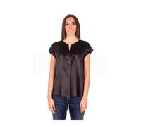 Caliban - Col Ouvert Chemise Manches Courtes - Femme - Blouses et Chemises - Noir - Taille: 42 FR