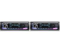 Caliber Autoradio Bluetooth 1DIN, Tuner FM, 4x100W, USB/Micro SD, Charge 2.1A, Aux-in, Mains Libres, Micro Externe, Sortie RCA, Profondeur 110mm, MP3/WMA/APE/FLAC (Lot de 2)