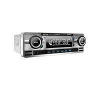 Caliber Autoradio Bluetooth - RMD-120BT - Autoradio Voiture USB - Auto Radio FM - 1 DIN - Radio Vintage Design - Chrome