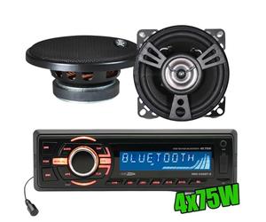 Caliber Autoradio RMD046BT-2 75W x 4 Bluetooth + 2 Haut parleurs de 100W XSound