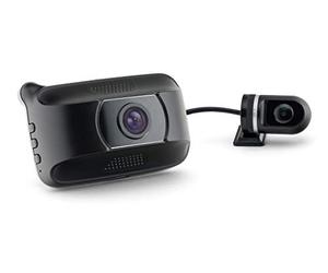 Caliber Dashcam Car - Capteur de Jour et de Nuit - Écran LCD de 2,7 Pouces- HD Ready 3MP - ScreenCapture - G-Sensor - Looprecording - DVR225DUAL - avec la caméra arrière et Batterie - Micro SD - Noir