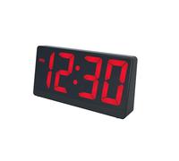 Caliber HCG006 Réveil numérique avec Grand écran LED, Double Alarme, Snooze réglable, Affichage atténuable, thermomètre, Alimentation USB ou Piles - idéal Maison et Voyage