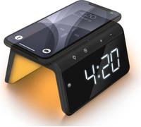 Caliber Jupiter Réveil numérique avec chargeur sans fil - Double alarme - veilleuse et réveil (HCG019QI-BA)
