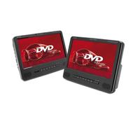 Caliber Lecteur DVD portable - voiture - ensemble de 2 lecteurs - écran 9 pouces - avec batterie d'une autonomie de 1,5 heure (MPD298)