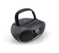 Caliber Portable Radio CD Player - Bluetooth - Dab + AM FM AUX - Affichage LED - Réalisateur d'alarme - Radio Enfant - Batterie - HBC434DAB-BT - Jack de 3,5 mm - Noir - 390 x 220 x 130 mm