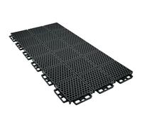 Caliber ProTech Lot de 24 carreaux de sol emboîtables pour garage Noir 22,9 x 45,7 cm