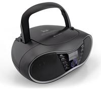 Caliber Portable Radio CD Player - Bluetooth - Dab + AM FM AUX - Affichage LED - Réalisateur d'alarme - Radio Enfant - Batterie - HBC434DAB-BT - Jack de 3,5 mm - Noir - 390 x 220 x 130 mm