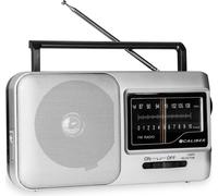 Caliber Retro 3000 Radio portable - Piles ou cordon d'alimentation - Radio AM/FM avec poignée et prise casque (HPG317R)