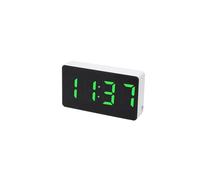 Caliber Réveil Numérique - Réveil Compact pour Enfants, Adultes et Voyages - Fonction d'Alarme Triple - Blanc, Vert - Affichage Automatiquement Dimmable