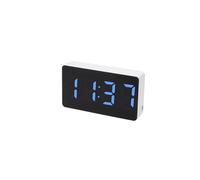 Caliber Réveil Numérique - Réveil Compact pour Enfants, Adultes et Voyages - Fonction d'Alarme Triple - Blanc, Blue - Affichage Automatiquement Dimmable