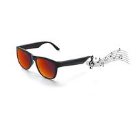 Caliber Soundglasses - Lunettes de soleil Bluetooth - Haut-parleurs à écoute ouverte - Verres polarisés - Son cristallin - Design léger - Rouge