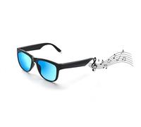 Caliber Soundglasses - Lunettes de soleil Bluetooth - Haut-parleurs à écoute ouverte - Verres polarisés - Son cristallin - Design léger - Bleu