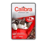 CALIBRA Cat Premium Line Adult Chicken&Beef - avec du boeuf et du poulet pour chats - 100 g
