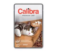 CALIBRA Cat Premium Line Adult Lamb&Poultry - avec agneau et volaille pour chats - 100 g