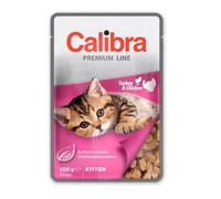 CALIBRA Cat Premium Line Kitten Turkey&Chicken - avec dinde et poulet pour chatons - 100 g