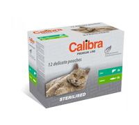 CALIBRA Cat Premium Line Sterilised Multipack - sachets pour chats stérilisés - 12x100 g