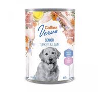 CALIBRA Dog Verve GF Senior Turkey&Lamb - Nourriture humide sans céréales avec de la dinde et de l'agneau pour les chiens âgés - 400 g