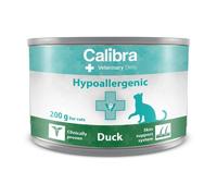 CALIBRA Veterinary Diet Cat Hypoallergenic Duck - Nourriture diététique pour chats pour la réduction des symptômes d'intolérance aux ingrédients et nutriments - 200 g