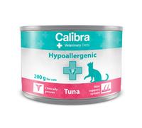 CALIBRA Veterinary Diet Cat Hypoallergenic Tuna - pour les chats présentant des intolérances alimentaires et des problèmes cutanés - 200 g