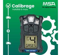 Calibrage MSA Altair 4XR (LIE, O2, CO, H2S, CO2)