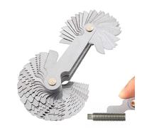 Calibre de filetage en acier inoxydable de 52 pièces, coin de mesure, calibre métrique 60 0,25-6,0 mm et calibre de filetage Whitworth grade 55 4g.62g outil de mesure de filetage fin
