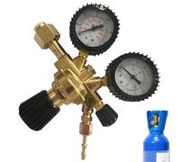 Calibre de régulateur d'argon, compteur de soudure,Régulateur de pression de dioxyde de carbone argon - Manomètres à double échelle faciles à lire, jauge de pression 'argon pour les machines à souder