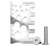 Calibre Filetages | Portable Jauge Écrous | Jauge Vis Acier Inoxydable pour Amateurs Automobile Mécaniciens Électriciens Ingénieurs Techniques Fabrication