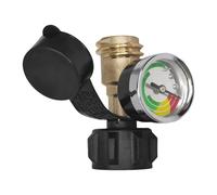 Calibre Propane - Brass, QCC1 LP Tank Gauge Coded Pressure Meter Détection de Fuite | Moniteur de réservoir Propane RV Indicateur de niveau d'air, Jauges de Cylindre de gaz pour barbecue Grill, Fire