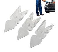 Calibro Centrale Coda di Pesce Acciaio Inossidabile - Set Misura 3 Pezzi | Calibri Filettatura Metallo | Officina Riparazione Manutenzione Modellismo Artigianato