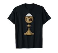 Calice Divin catholique et hôte avec christogramme IHS T-Shirt