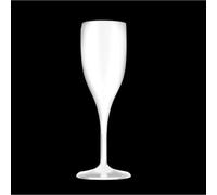 Calice Flûte Infrangible Blanc 150cc SAN Gold Plast Verre Fêtes Party