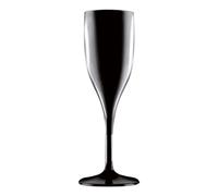 Calice Flûte Saint Noir 150 Cc Plastique Rigide Goldplast - Événements Fêtes Lis