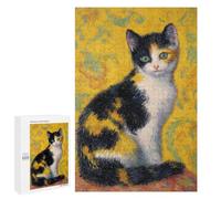 Calico Cat Painting Art Print Puzzle 1000 Pièces Educa Jouet en Bois Cadeau Unique Décoration Intérieure Jeu Éducatif Challenge Toy Adultes Et Enfants À Partir De 14 Ans 1000 PCS