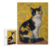 Calico Cat Painting Art Print Puzzle 1000 Pièces Educa Jouet en Bois Cadeau Unique Décoration Intérieure Jeu Éducatif Challenge Toy Adultes Et Enfants À Partir De 14 Ans 500 PCS