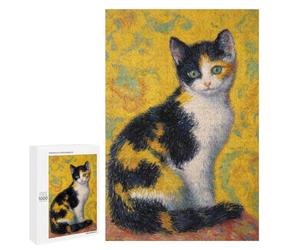 Calico Cat Painting Art Print Puzzle 1000 Pièces Educa Jouet en Bois Cadeau Unique Décoration Intérieure Jeu Éducatif Challenge Toy Adultes Et Enfants À Partir De 14 Ans 1000 PCS