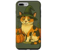 Calico Cat Witch Halloween Citrouille Patch Magic Coque pour iPhone 7 Plus/8 Plus