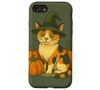 Calico Cat Witch Halloween Citrouille Patch Magic Coque pour iPhone SE (2020) / 7/8