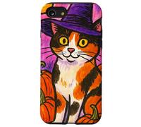 Calico Cat Witch Halloween Citrouille Patch Magic Coque pour iPhone SE (2020) / 7/8