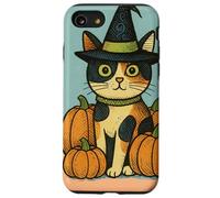 Calico Cat Witch Halloween Citrouille Patch Magic Coque pour iPhone SE (2020) / 7/8