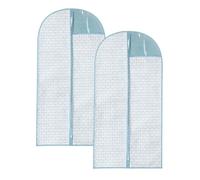 CALICOSY - 2 housses pour vêtement blanc et bleu - H120 cm - Blanc