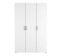 CALICOSY - Armoire 3 Portes avec Penderie et Lingère L119,1 cm - Nano - Chene shannon/blanc mat