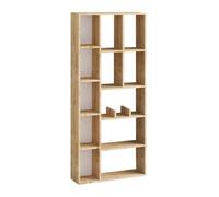 CALICOSY - Bibliothèque 12 niches décor chêne saphir H170 cm - DEMIOS - Bois