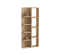 CALICOSY - Bibliothèque 4 niches et 4 étagères H150 cm - LILY - Chêne-Chêne
