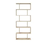 CALICOSY - Bibliothèque avec 6 niveaux H192 cm - Athena - Chêne artisan-Chêne artisan