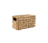 CALICOSY - Boîte de rangement en jacinthe d'eau petit modèle L34 x H18 cm - MAYA - Beige
